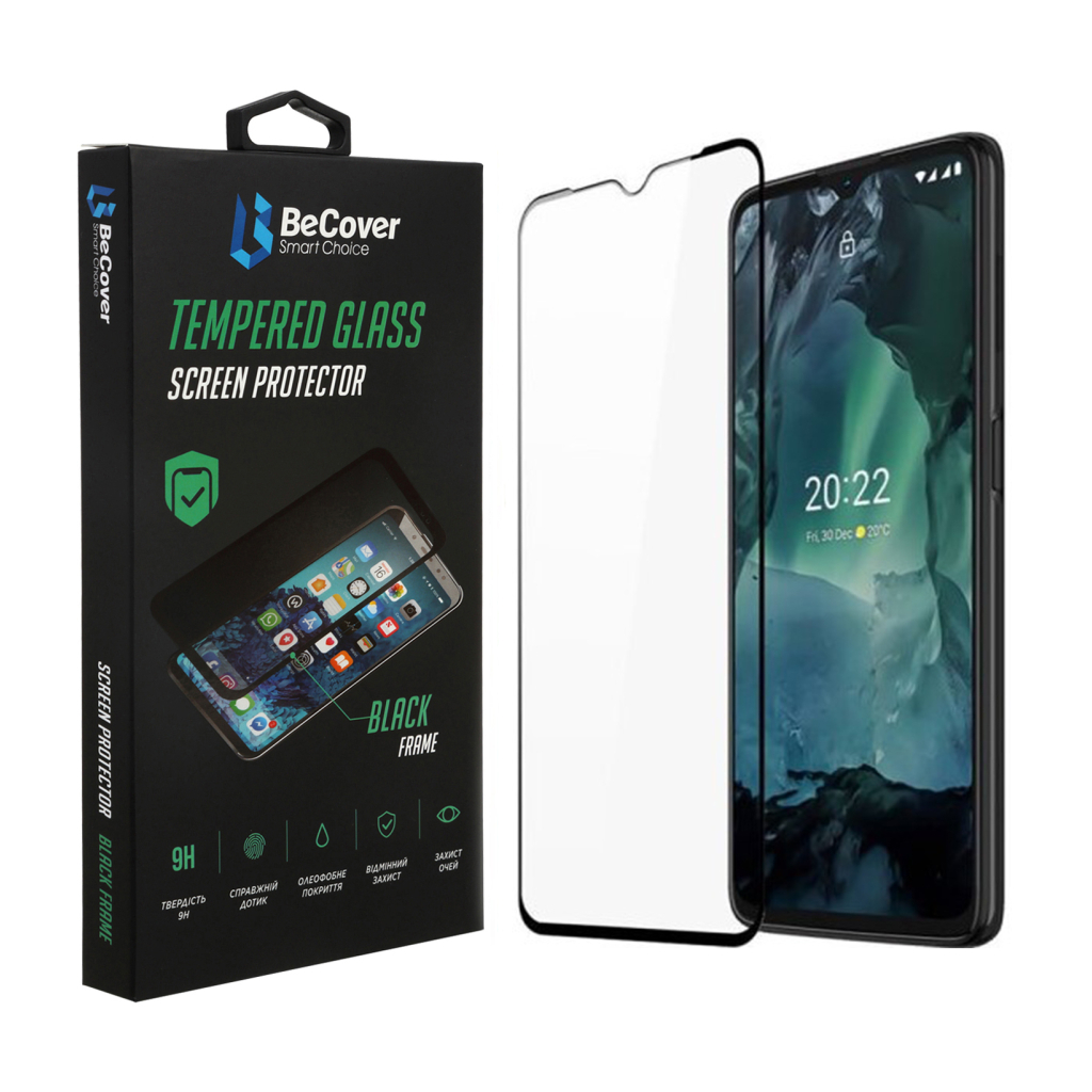 Скло захисне BeCover Nokia G21 / G11 / G11 Plus Black (707603) - зображення 1