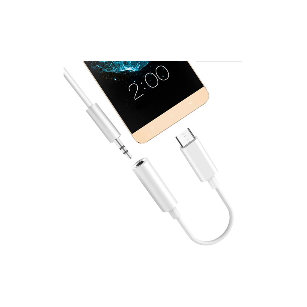 Перехідник Lapara USB Type-C Male - Audio AUX mini jack 3,5 mm Female (LA-Type-C-Audio-3.5mm white) - изображение 5