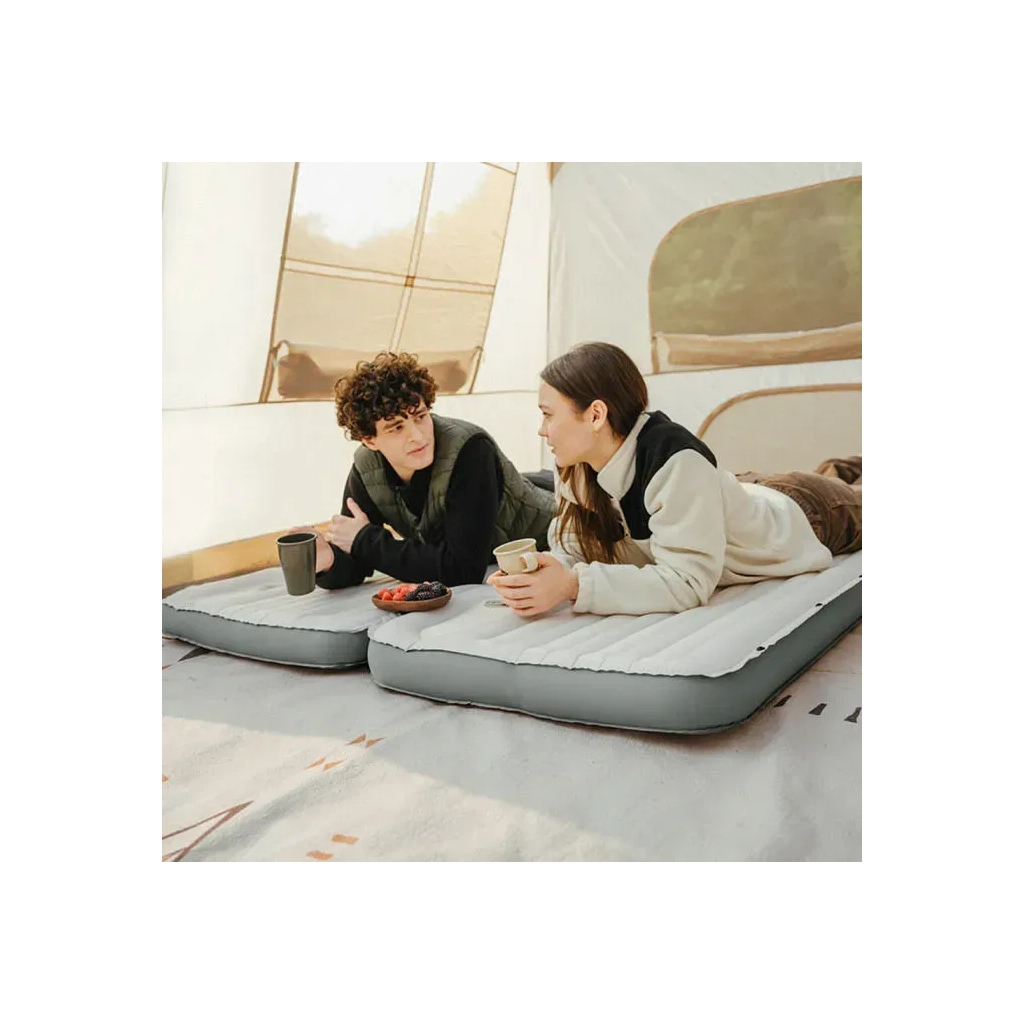 Матрац надувний Naturehike CNK2450WS035, 198х68х9.5 см, білий із вбудованою помпою (6927595796962) - picture 4