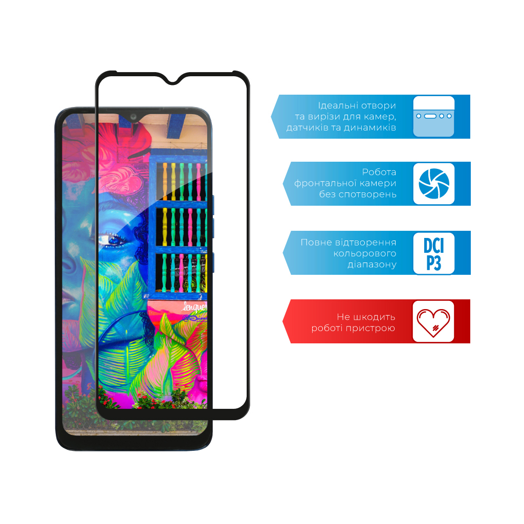 Скло захисне ACCLAB Full Glue Tecno Pop 5 LTE (1283126535345) - зображення 4