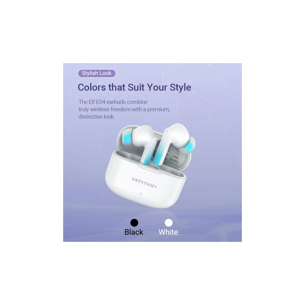 Навушники Vention Elf Earbuds E04 White (NBIW0) - зображення 3