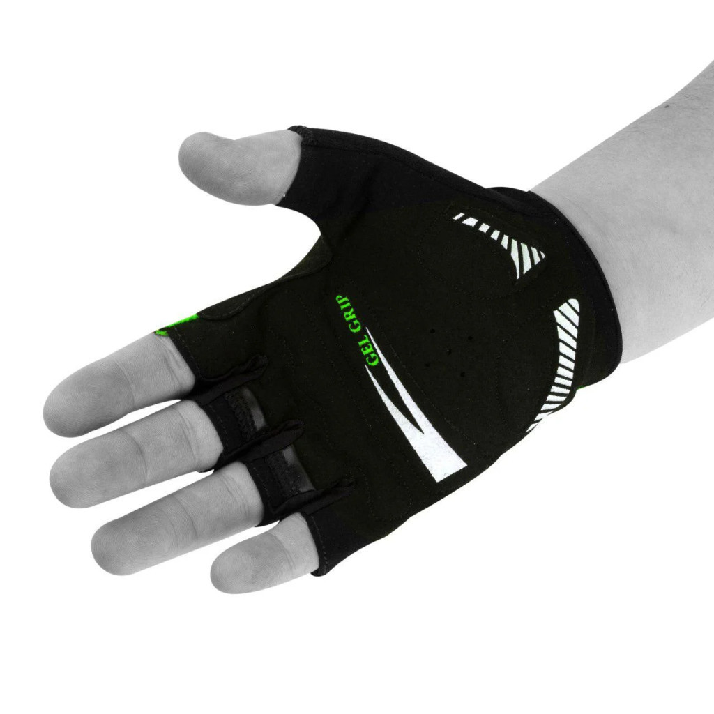 Велорукавиці PowerPlay 5028 Black/Green L (5028A_L_Green) - зображення 4