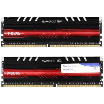 Модуль пам'яті для комп'ютера DDR4 16GB (2x8GB) 2400 MHz Delta White LED Team (TDTWD416G2400HC15ADC01) - зображення 2