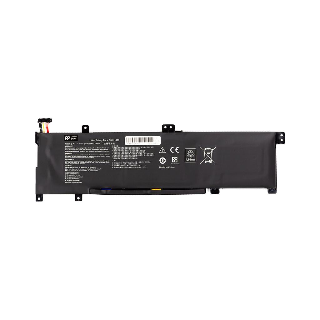 Акумулятор до ноутбука ASUS Vivobook A501LX (B31N1429) 11.4V 3400mAh PowerPlant (NB431564) - зображення 1