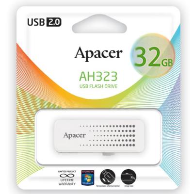 USB флеш накопичувач Apacer 32GB AH323 White RP USB 2.0 (AP32GAH323W-1) - зображення 5