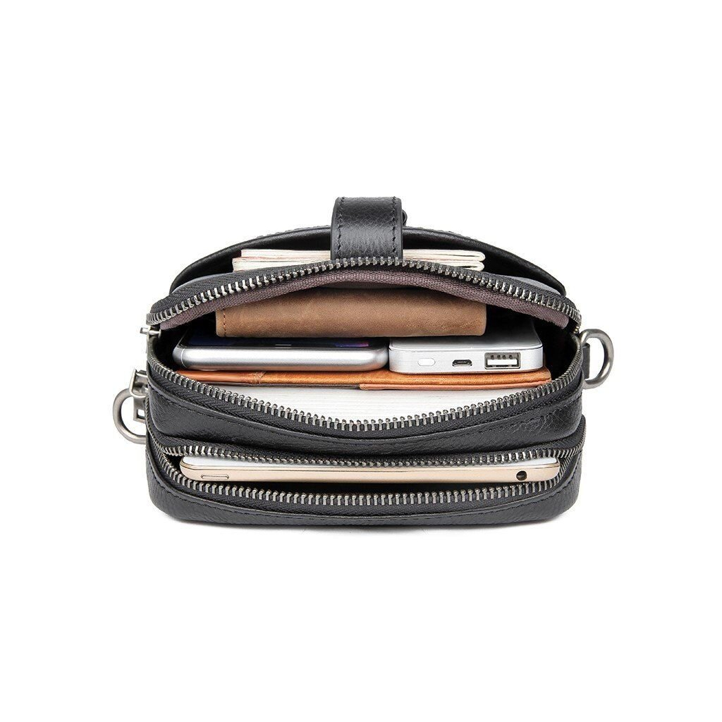 Сумка Vintage Шкіряна флотар Чорна (14969) - зображення 10