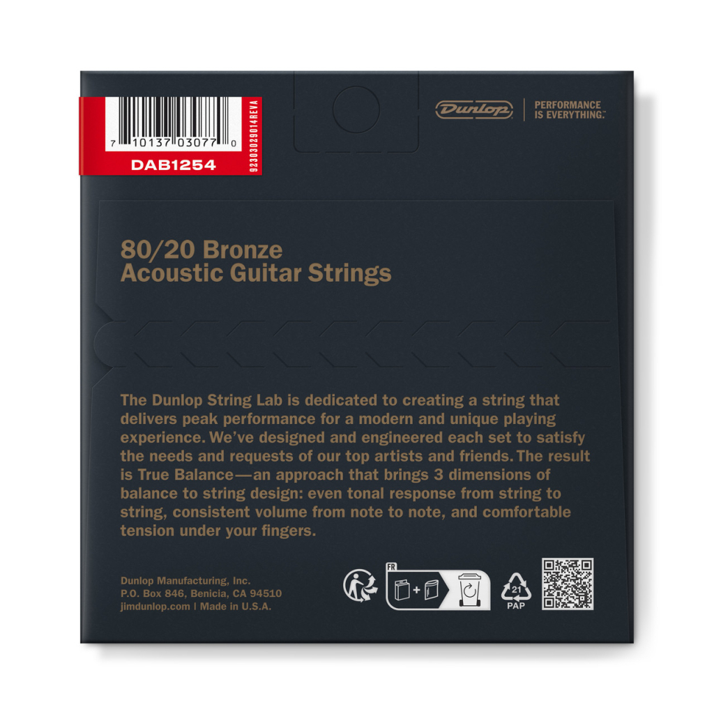 Струни для гітари Jim Dunlop 80/20 Bronze Acoustic Guitar Strings (12-54) (DAB1254) - зображення 2