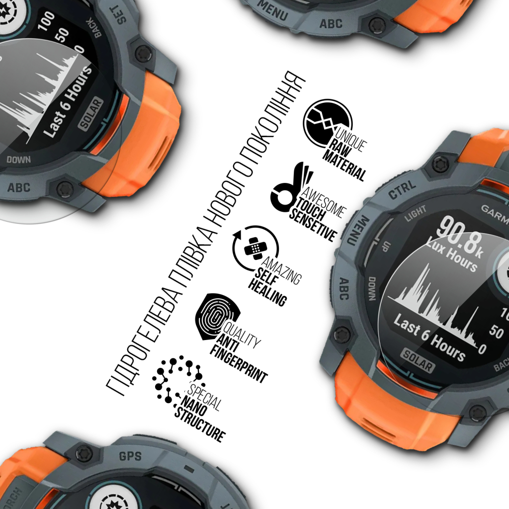 Плівка захисна Armorstandart Garmin Instinct 3 50mm 6 шт. (ARM86958) - зображення 2