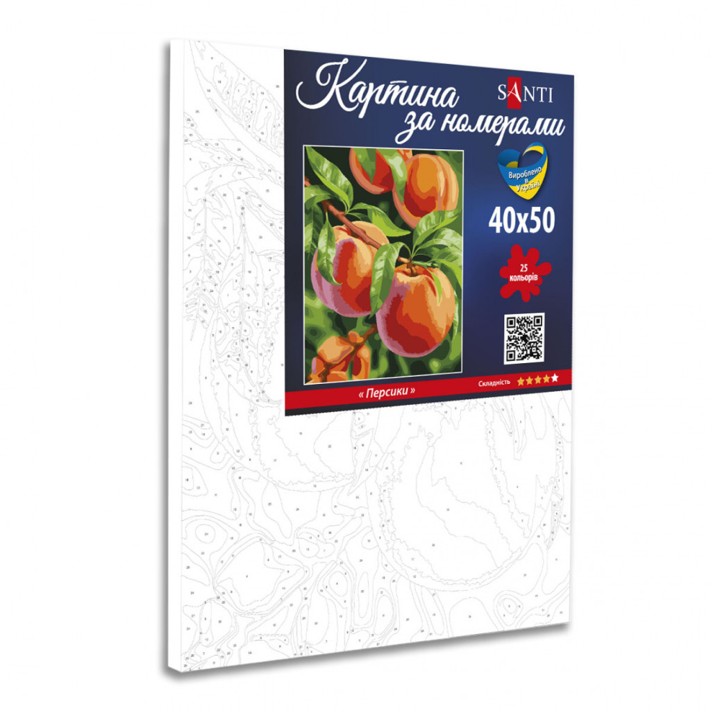Картина по номерам Santi Персики 40х50 см (954798) - зображення 2