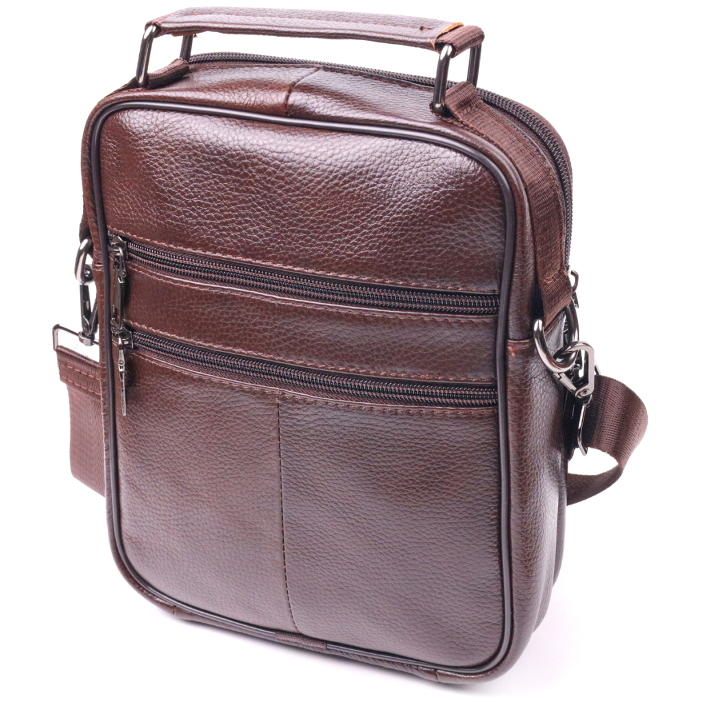Сумка Vintage Чоловіча з ручкою шкіряна Коричнева (21276) - зображення 2