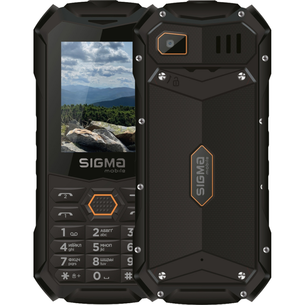 Мобільний телефон Sigma X-treme PV68 Black Orange (4827798738221) - зображення 1
