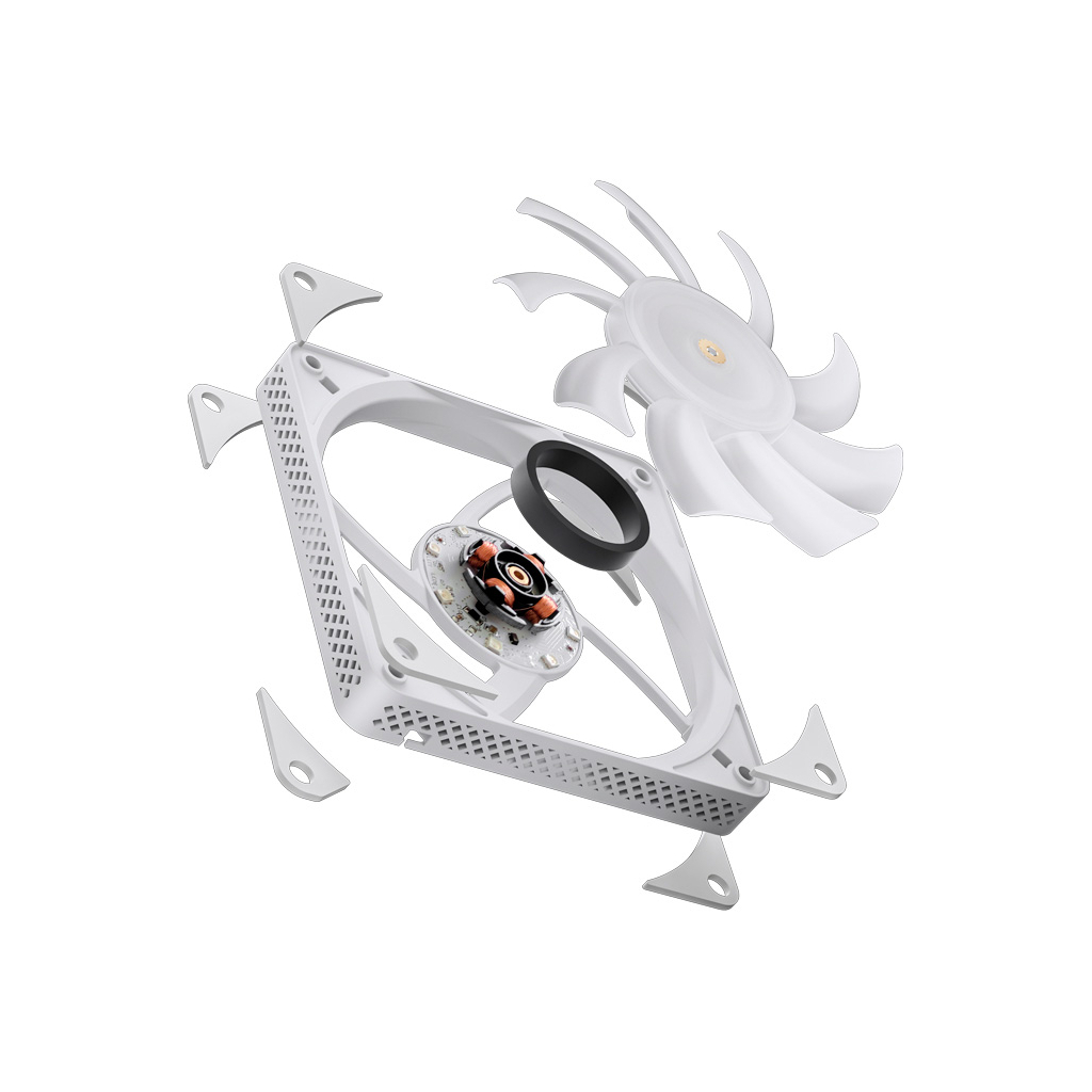 Кулер до корпусу JONSBO HF1215 White ARGB - зображення 8