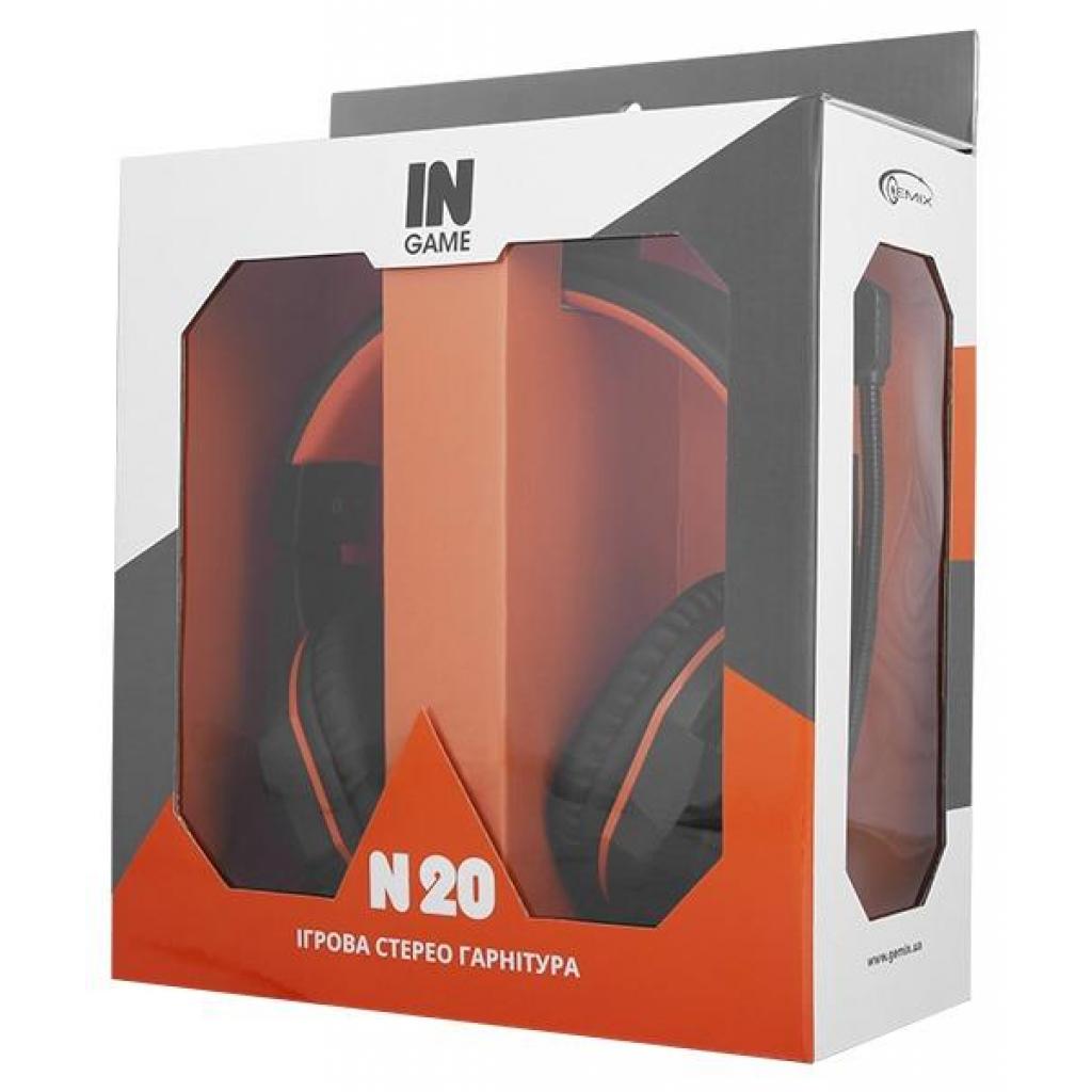 Навушники Gemix N20 Black-Orange Gaming - зображення 5