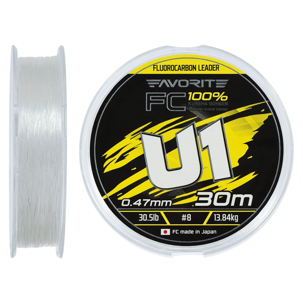 Флюорокарбон Favorite U1 FC 30m 8.0/0.47mm 30.5lb/13.84kg (1693.12.20) - зображення 1