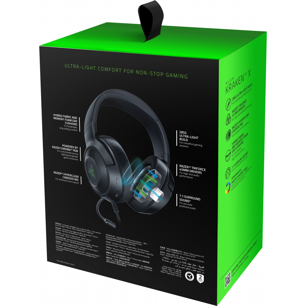 Навушники Razer Kraken V3 X USB Black (RZ04-03750300-R3M1) - зображення 7