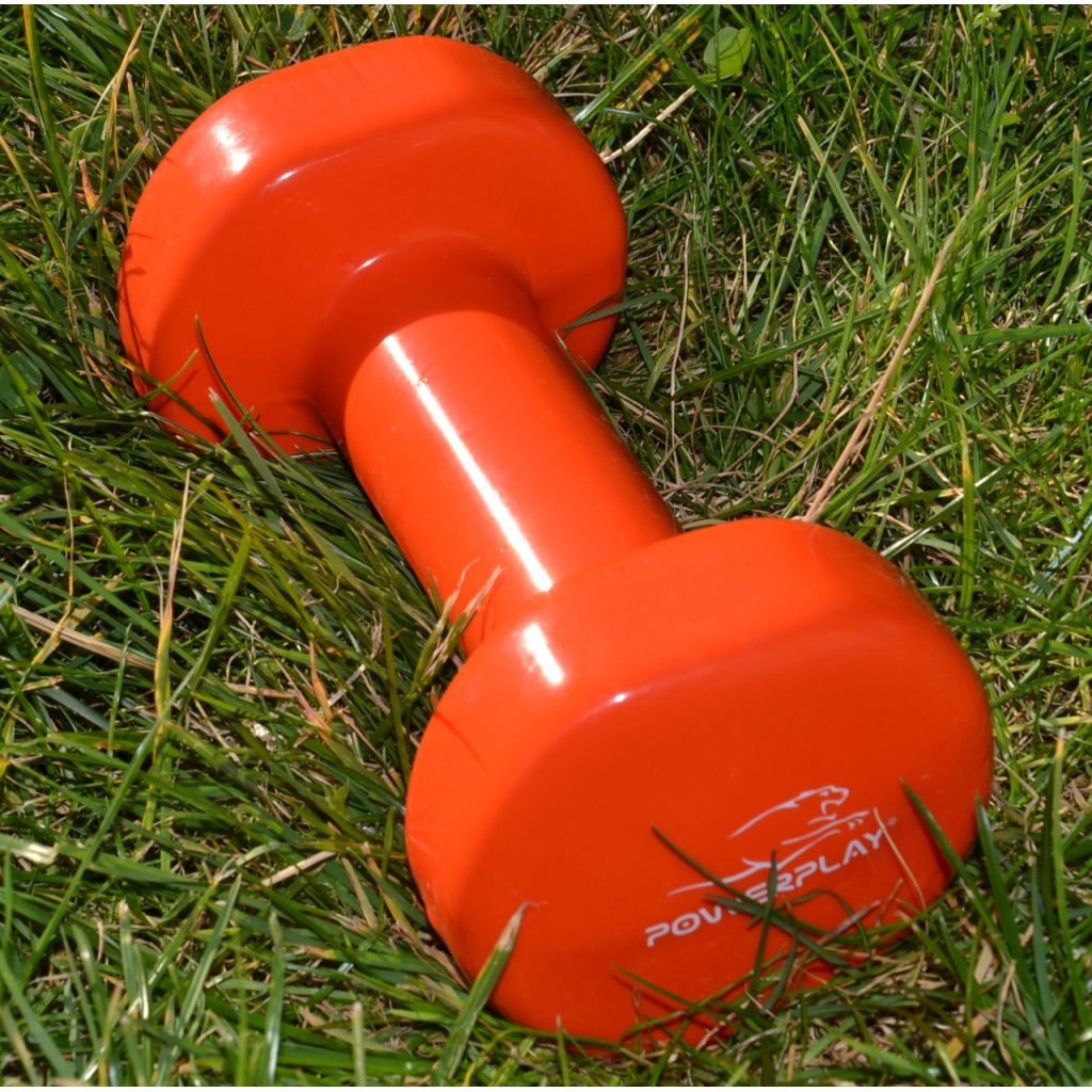 Гантель PowerPlay PP_4103 вінілова 1 кг Помаранчева (PP_4103_1kg) - зображення 10