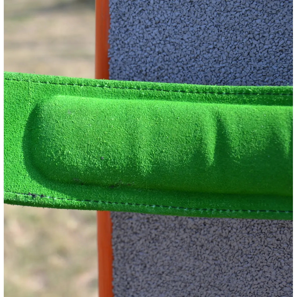 Атлетичний пояс MadMax MFB-302 Quick Release Belt шкіряний Black/Green M (MFB-302_M) - изображение 9