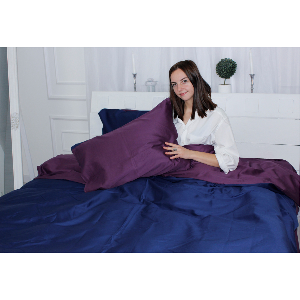 Постільна білизна MirSon Сатин Premium Orchid 3220+4052 143х210 (2200000689214) - зображення 5