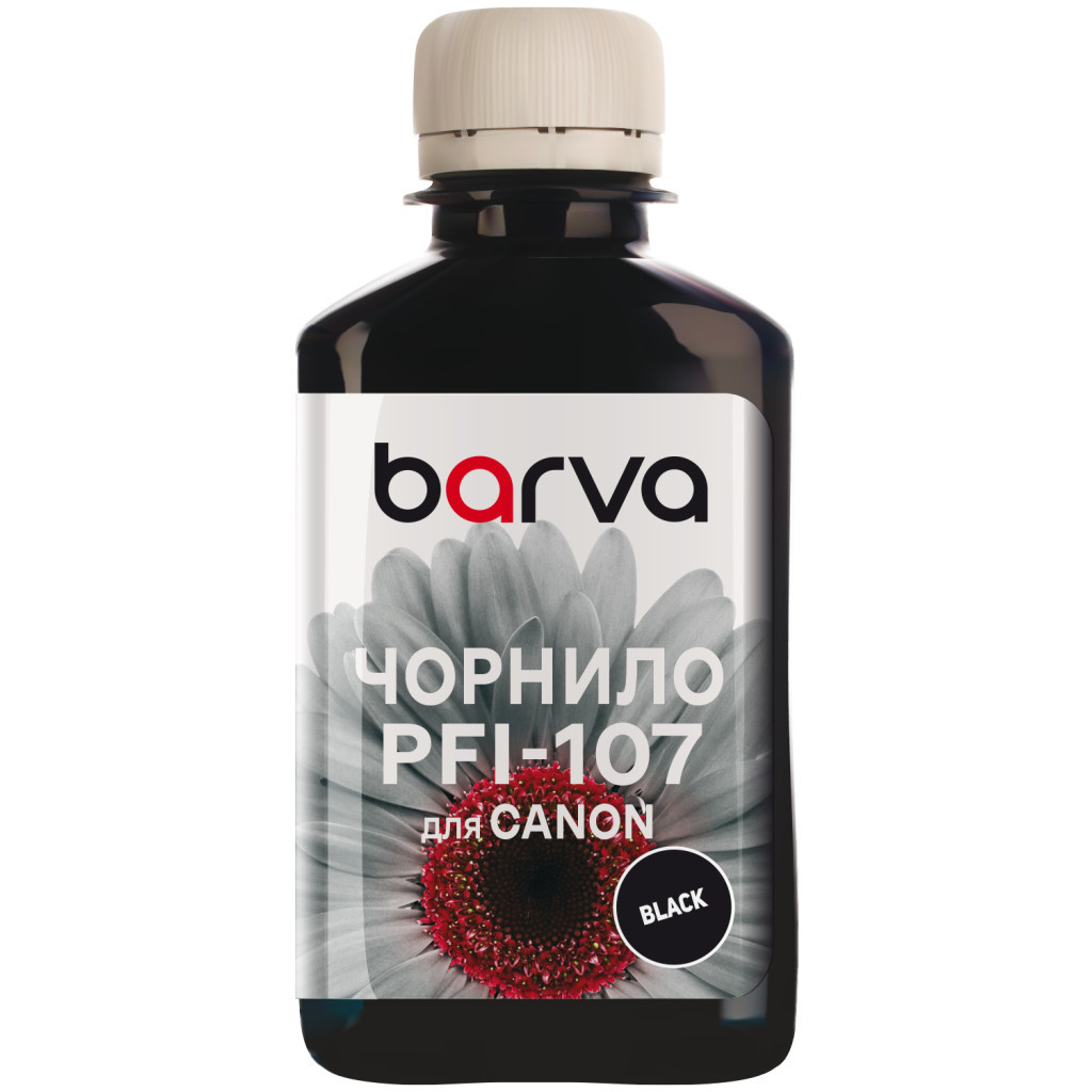 Чорнило Barva Canon PFI-102/107 180ml BK (C107-884) - зображення 1