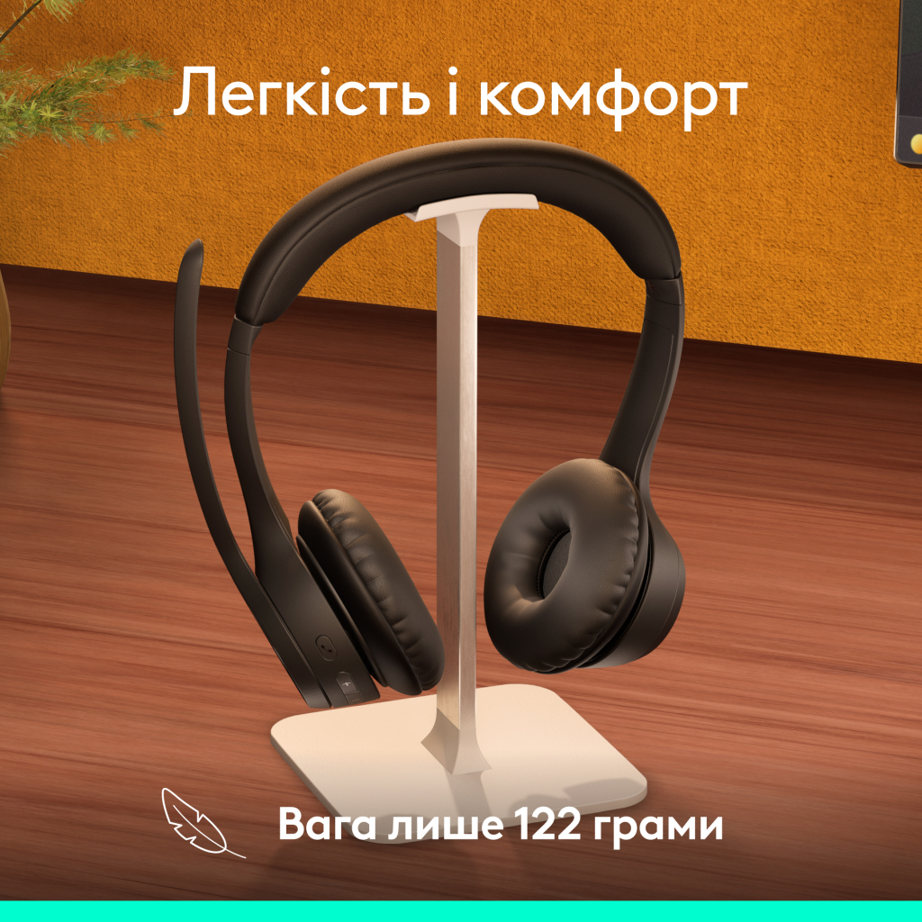 Навушники Logitech Zone 305 for Business Wireless/Bluetooth UC Black (981-001453) - зображення 10