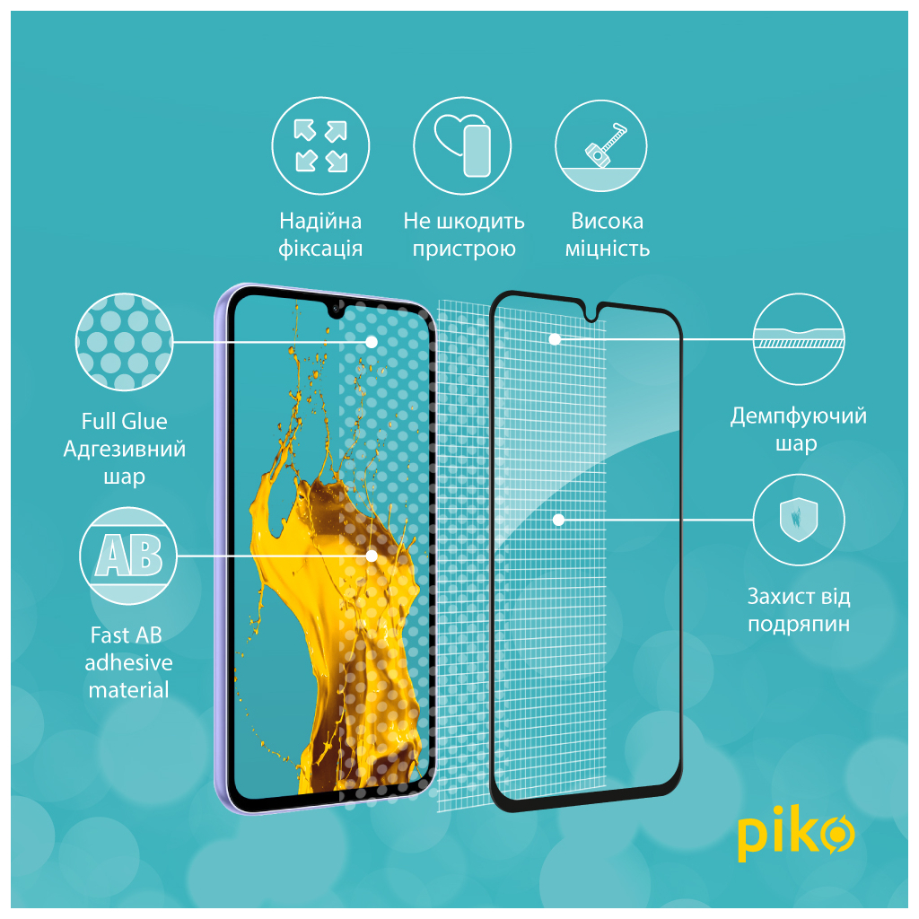 Скло захисне Piko Full Glue Samsung A34 5G Black (1283126559846) - зображення 3