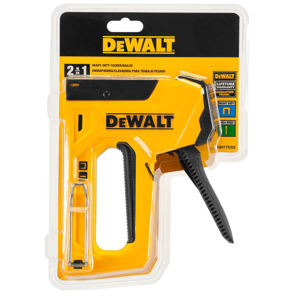 Степлер будівельний DeWALT Heavy Duty для скоб типу "G" 6-14мм, цвяхів типу "J" 12, 15мм. (DWHTTR350-0) - зображення 6