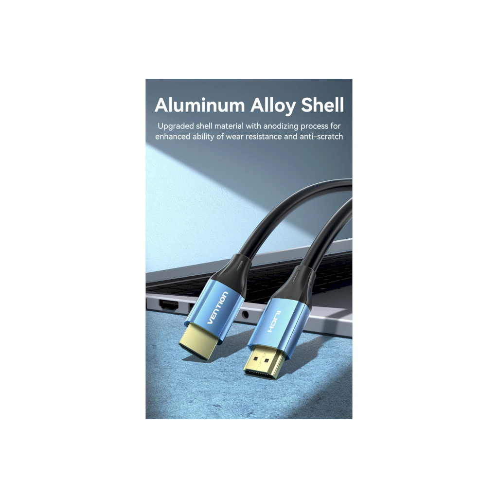 Кабель мультимедійний HDMI M to HDMI M 2.0m V2.0 4K60Hz blue Vention (ALHSH) - зображення 6