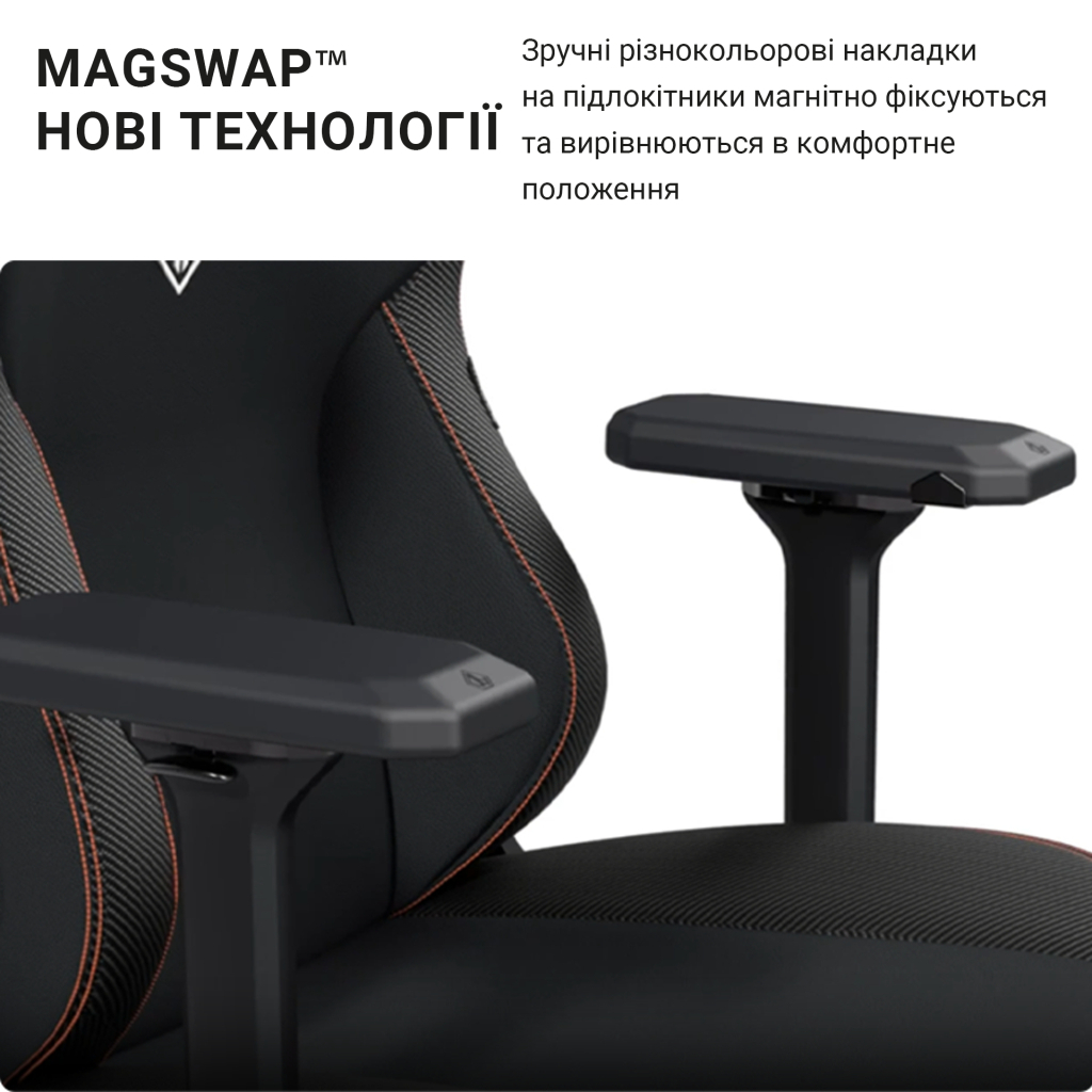 Крісло ігрове Anda Seat Kaiser 3 Fabric Size XL Grey (AD12YDC-XL-01-G-PV/F) - зображення 8