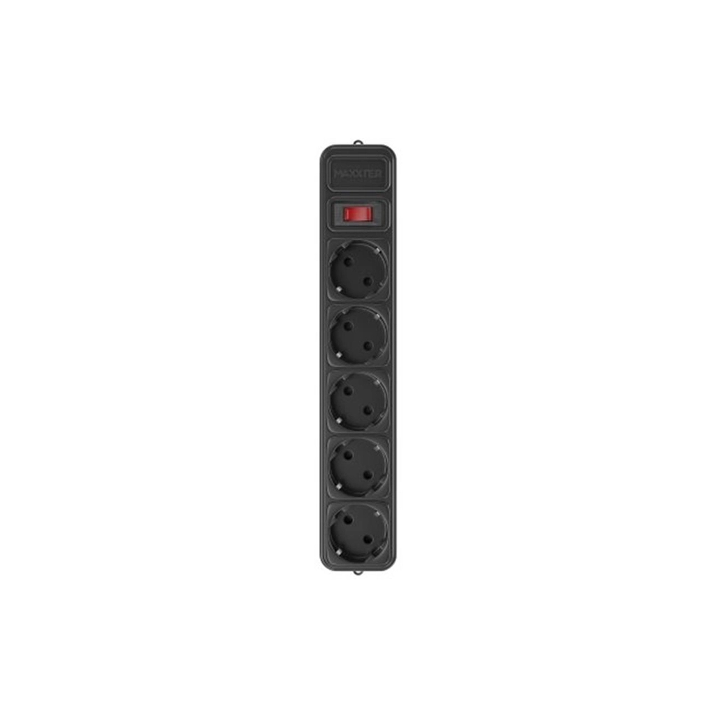 Мережевий фільтр живлення Maxxter SPM5-G-10B чорний, 3 м кабель, 5 розеток (SPM5-G-10B) - зображення 3
