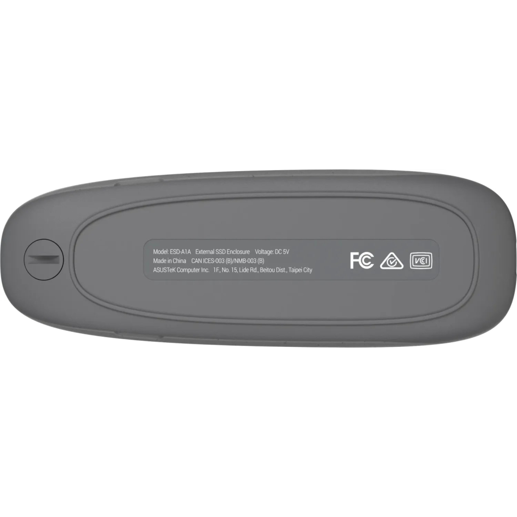 Кишеня зовнішня ASUS SSD PCIe NVMe M.2 2230/2242/2260/2280 USB Type-C 3.2 Gen 2x1 grey (90DD02R6-M09000) - зображення 10