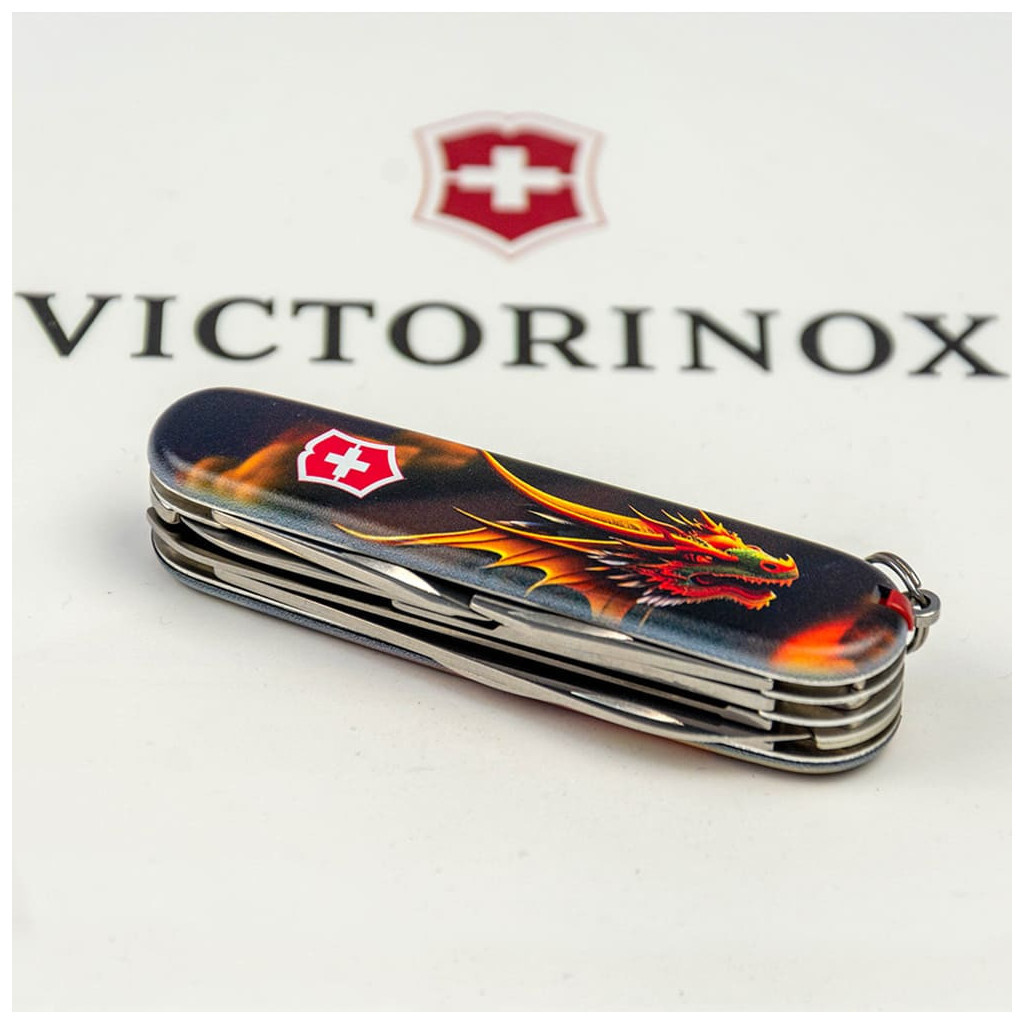 Ніж Victorinox Huntsman Zodiac 91 мм Фантастичний дракон (1.3713.3_Z3210p) - зображення 6