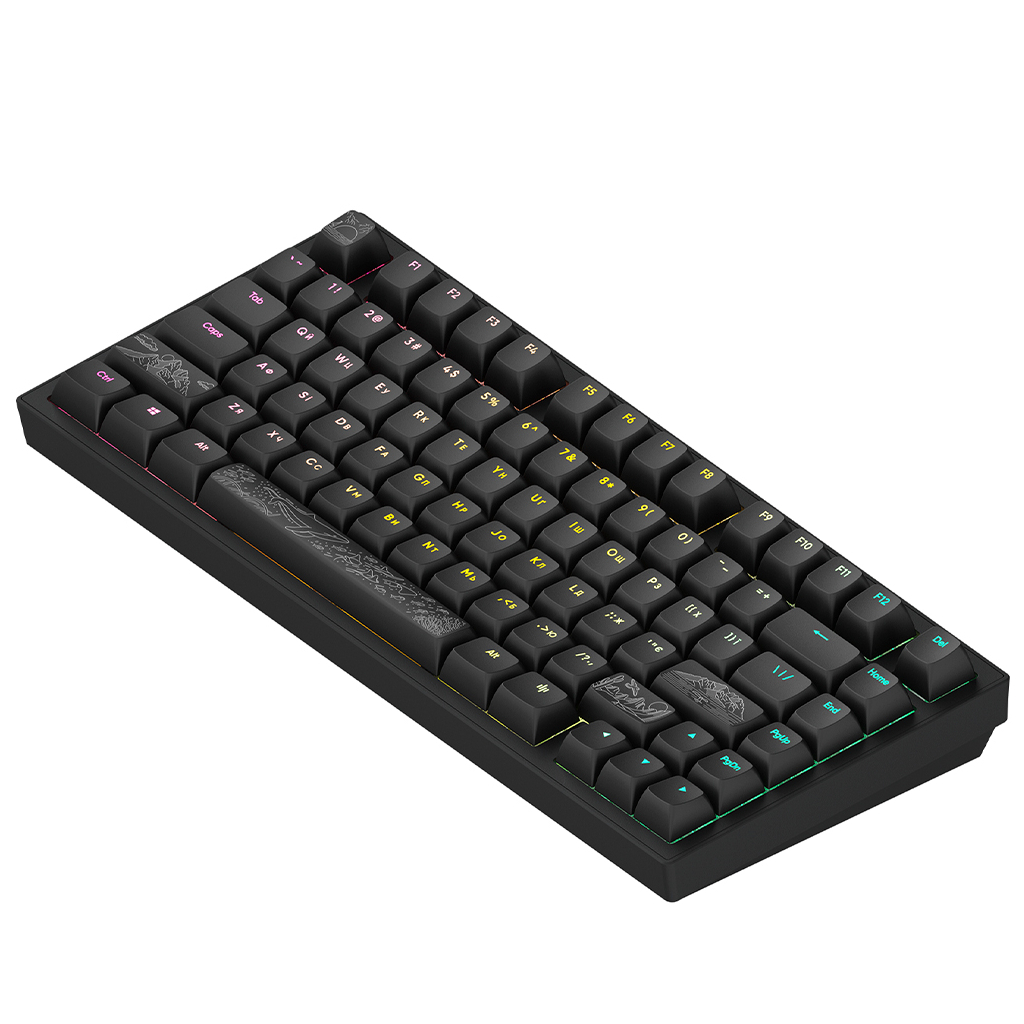 Клавіатура Dark Project ALU81 Terra Nostra PBT RGB Mech G3MS Moonstone Black (DPKB_NOSTRA_81_ANSI_BLACK_UA) - зображення 3