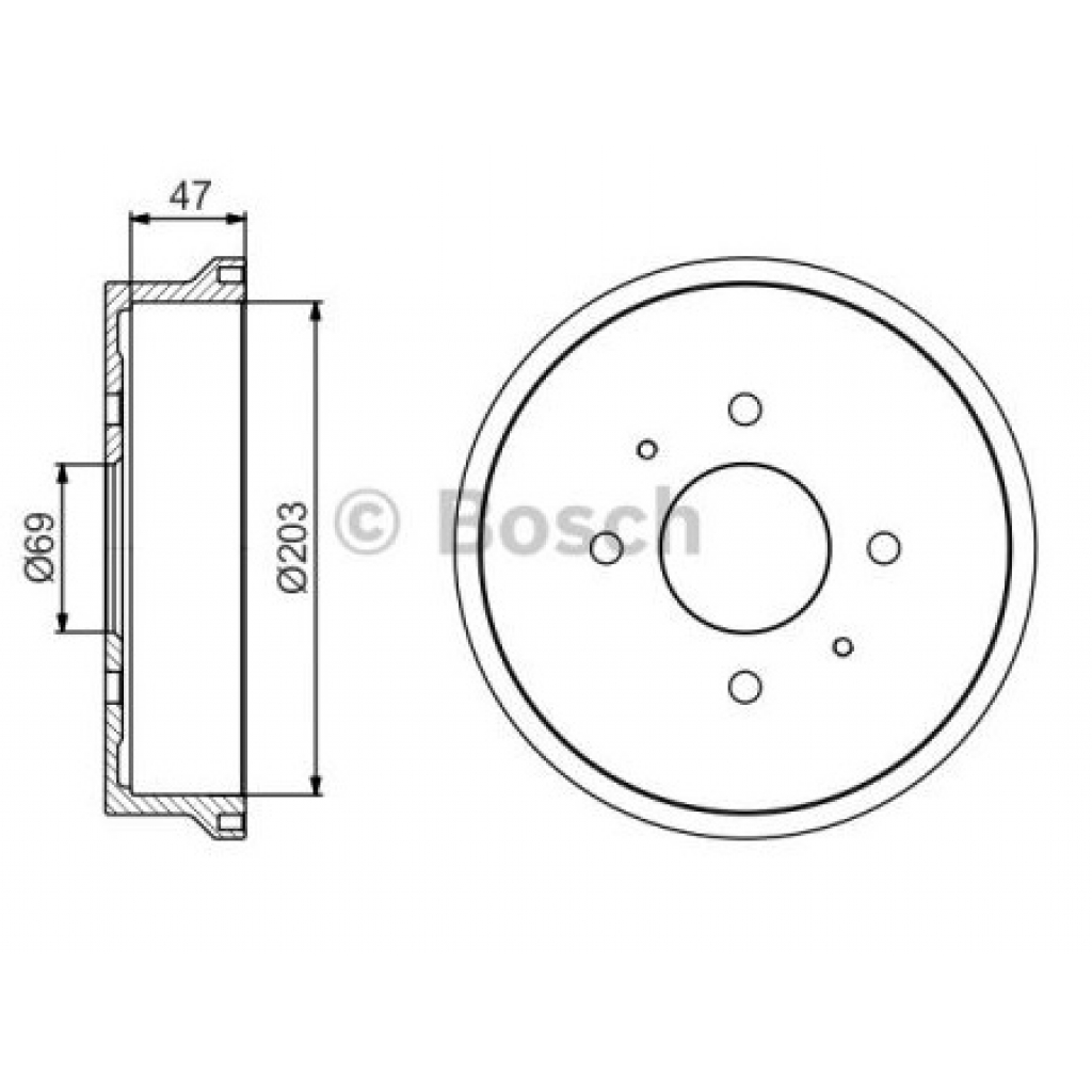 Гальмівний барабан Bosch 0 986 477 235 - зображення 1