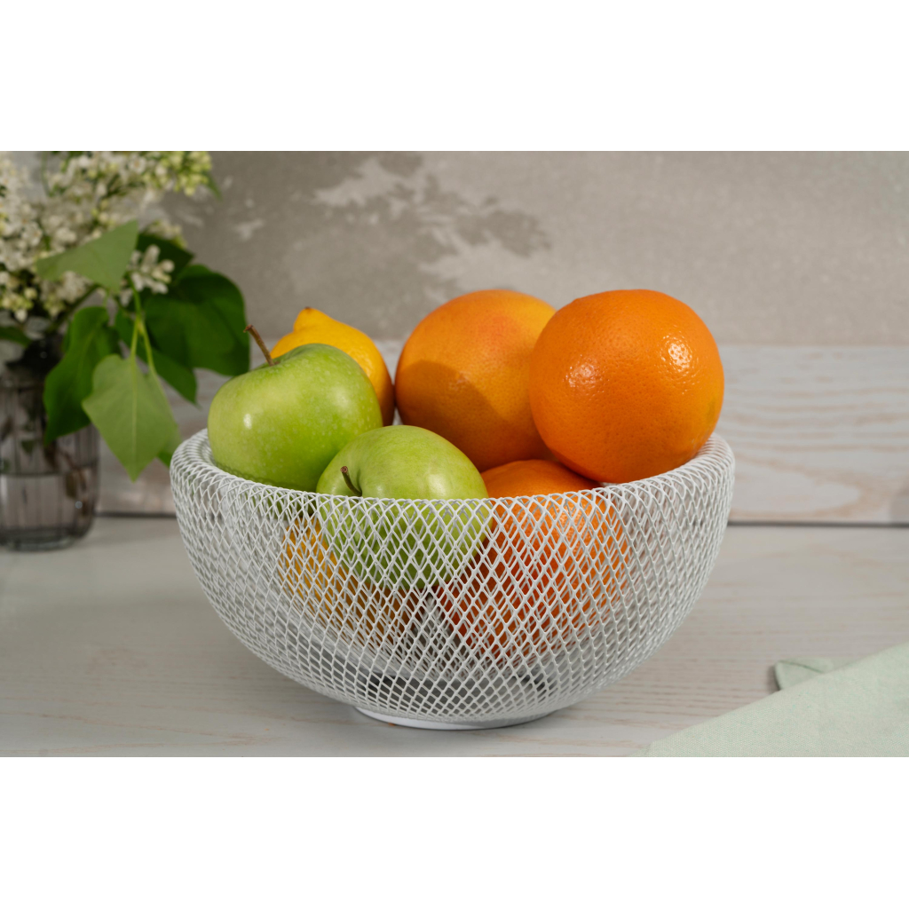 Фруктовниця Ardesto Midori 25х25х12см, метал, білий (AR0902W) - изображение 2