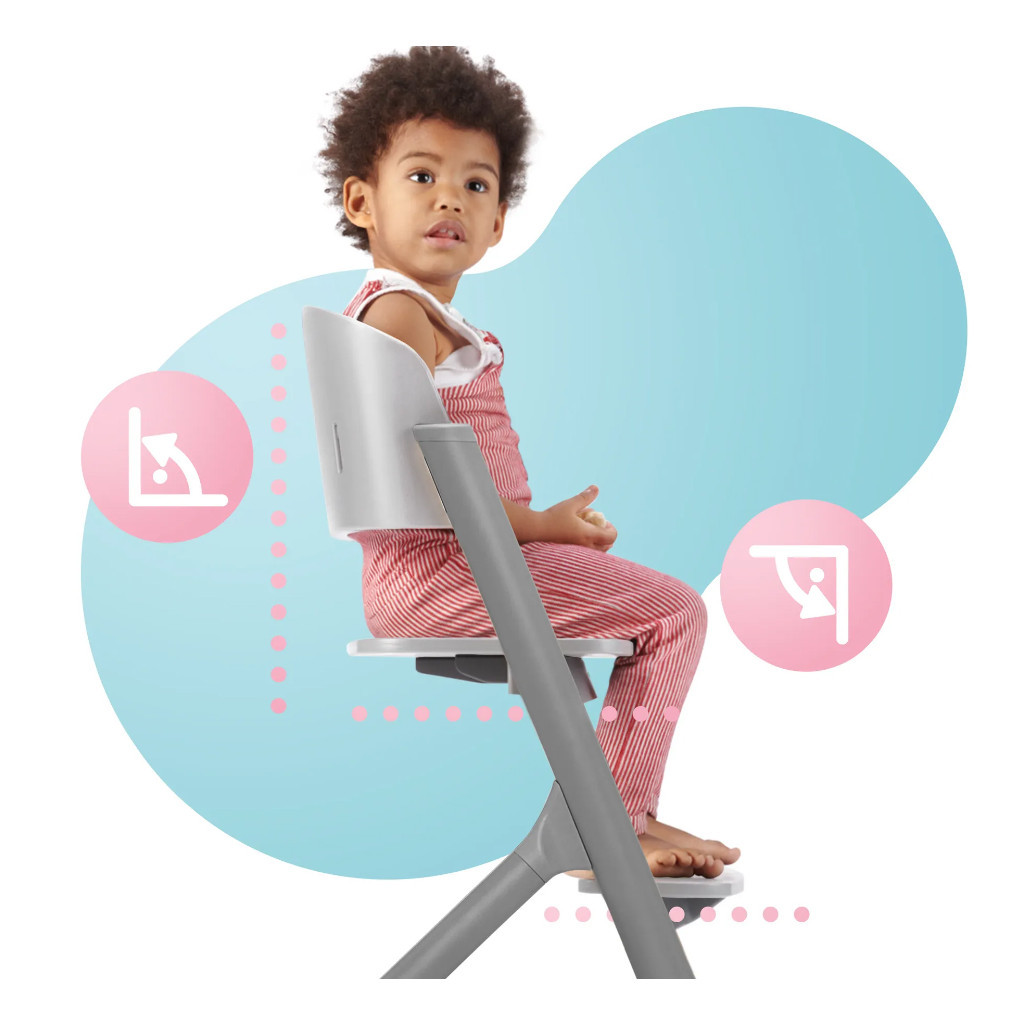 Стілець для годування Kinderkraft з шезлонгом Igee Calmee Cloudy Grey (5902533919109) - зображення 11