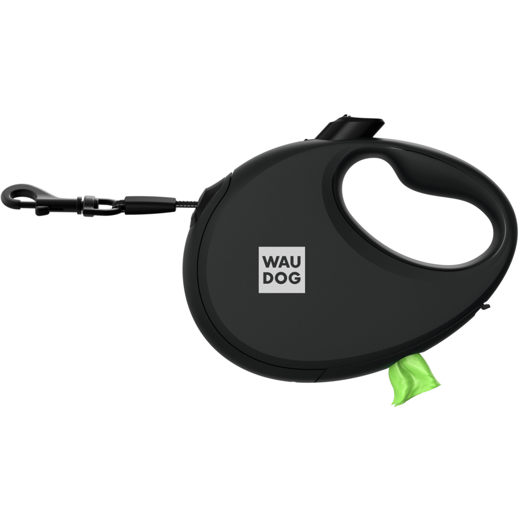Повідець для собак WAUDOG R-leash з контейнером для пакетів S до 12 кг 3 м чорний (26271) - зображення 3