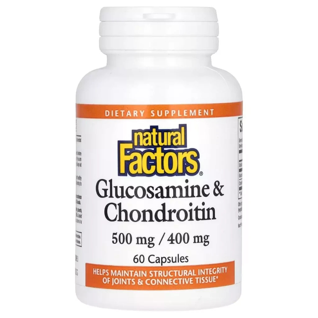 Вітамінно-мінеральний комплекс Natural Factors Глюкозамін та хондроїтин, Glucosamine & Chondroitin, 60 капсул (NFS-02686) - зображення 1