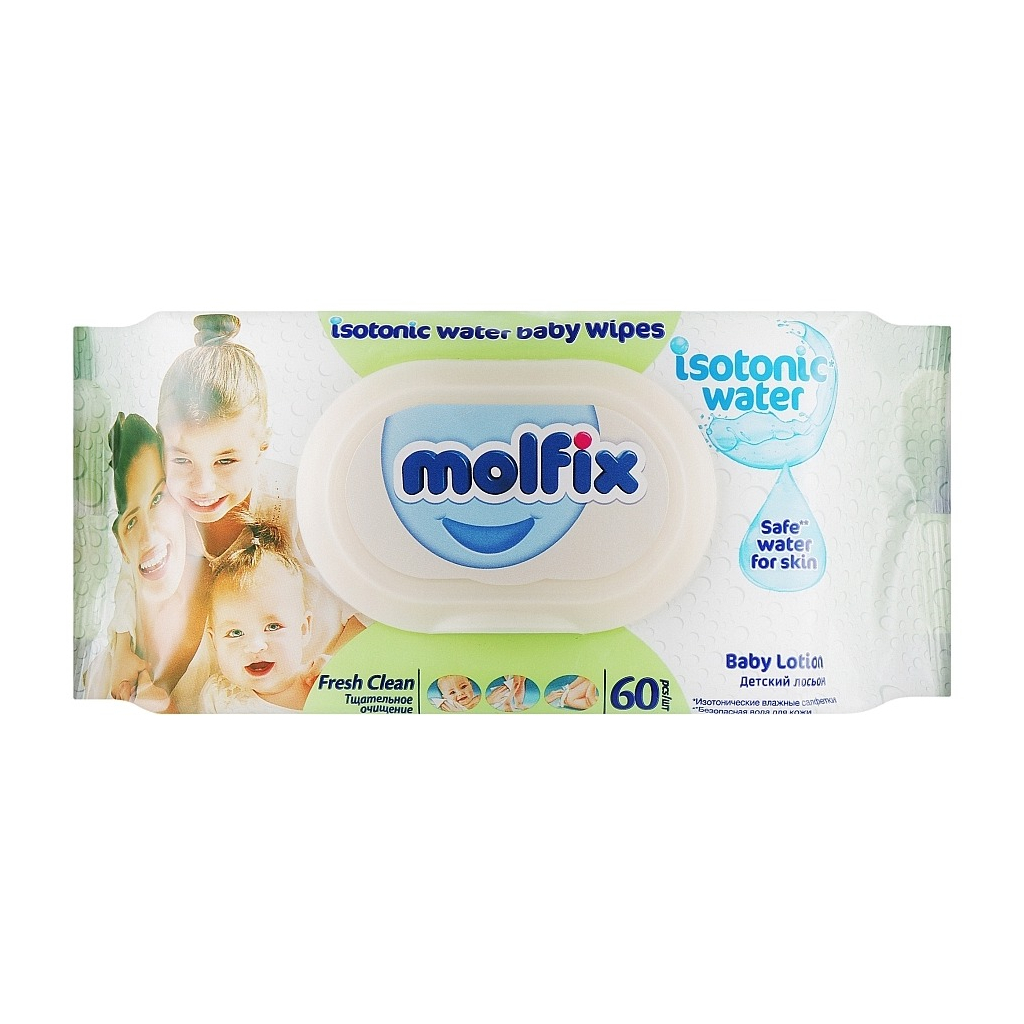 Дитячі вологі серветки Molfix Чиста свіжість 60 шт. (8690536855100) - зображення 1