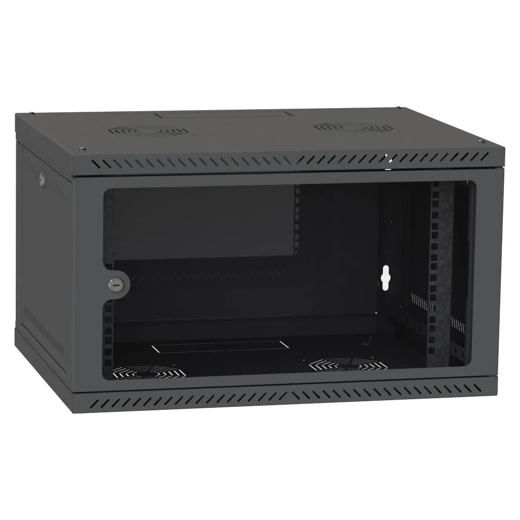 Шафа настінна Ipcom 4U, 600*350, RAL9005 (СН-4U-060х035-ДС-9005) - изображение 1
