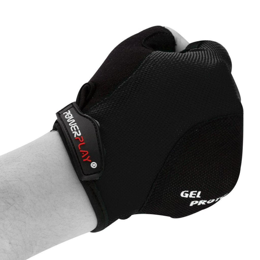 Велорукавиці PowerPlay 5028 Black M (5028_M_Black) - зображення 5