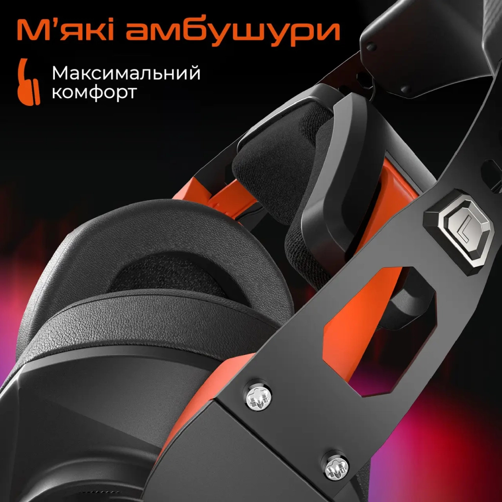 Навушники Meetion HP099 Black/Orange (MT-HP099-A) - зображення 6