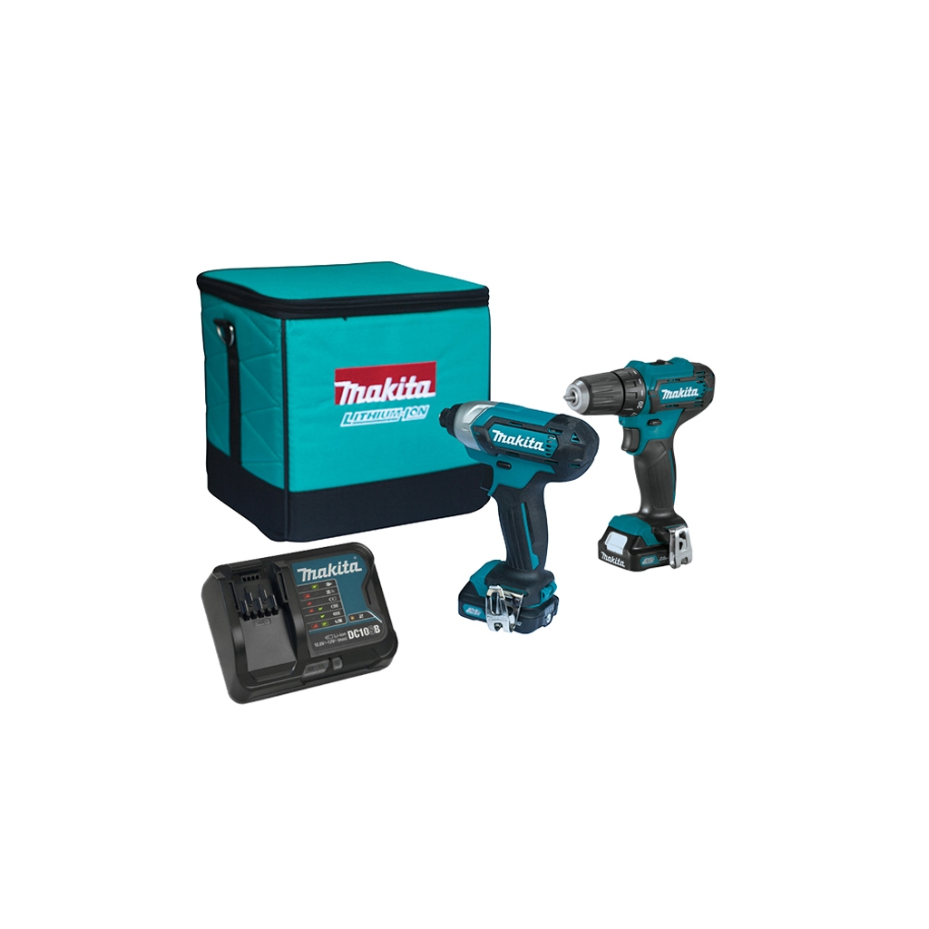 Набір електроіструментів Makita CLX224SA CXT, шуруповер, винтоверт, АКБ, ЗУ (CLX224SA) - зображення 1