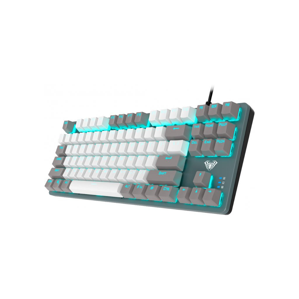 Клавіатура Aula F3287 Keycap KRGD Blue USB UA Grey/White (6948391240954) - зображення 4