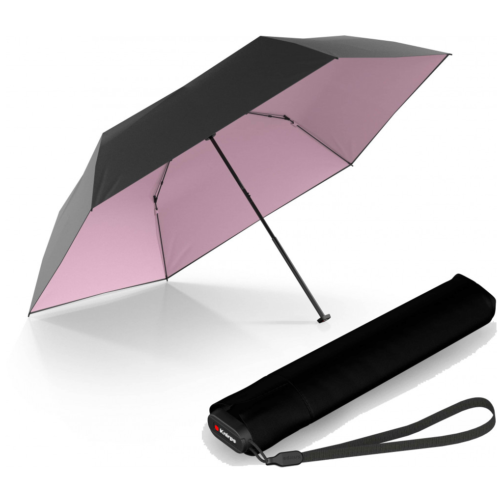 Парасоля Knirps US.050 Ultra Light Slim Manual Black Rose UV Coating (Kn95 0050 1009) - зображення 1