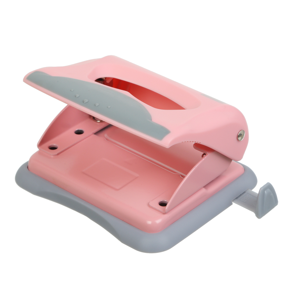 Діркопробивач Buromax пластиковий PASTEL, до 20 аркушів, 125 х 95 х 65 мм, рожевий (BM.4020-10) - зображення 2