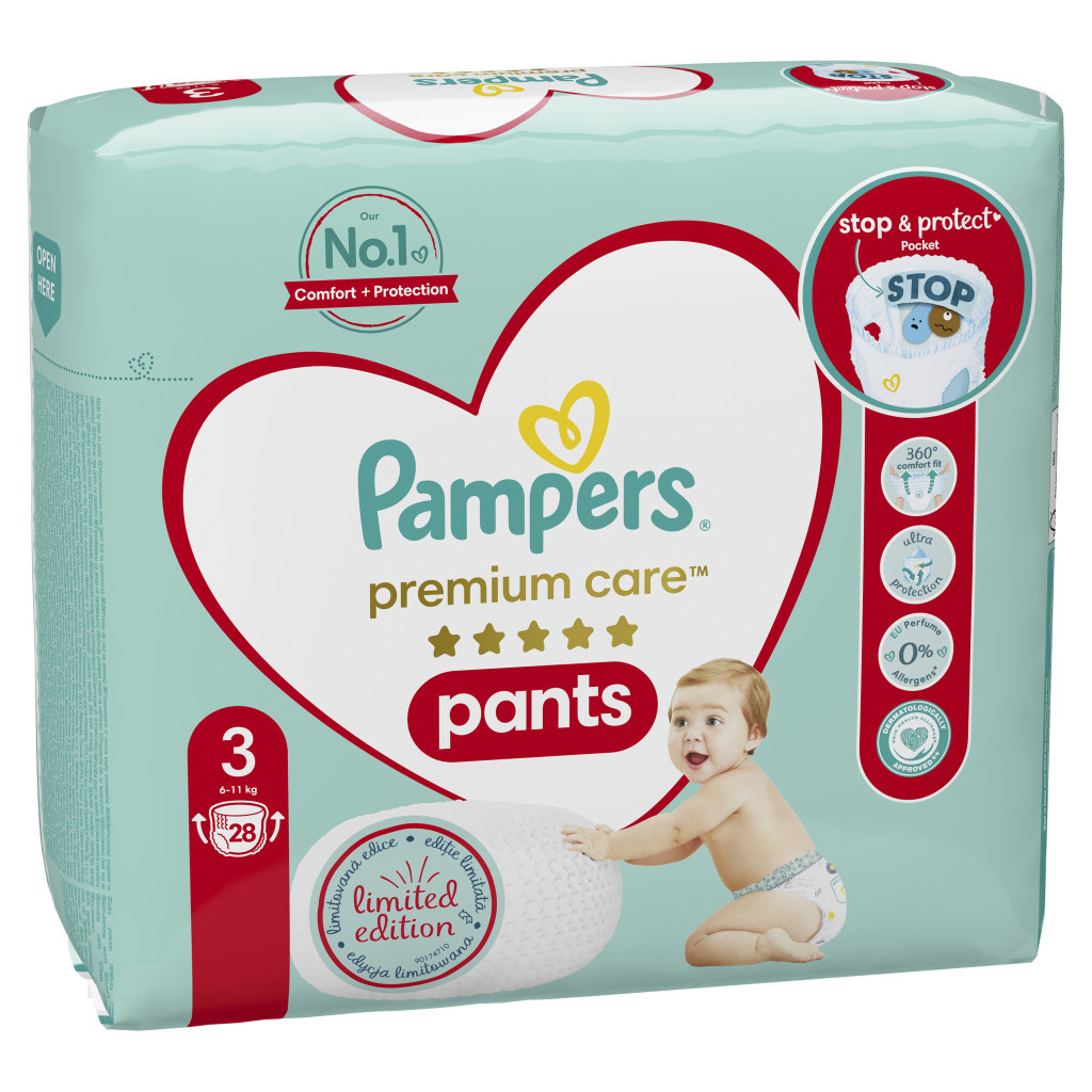 Підгузки Pampers Premium Care Pants Midi Розмір 3 (6-11 кг), 28 шт. (4015400687894) - зображення 3