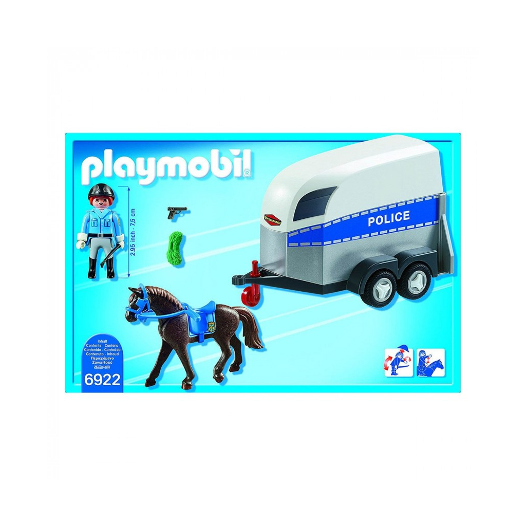 Конструктор Playmobil Поліція з конем і трейлером (6332945) - зображення 4
