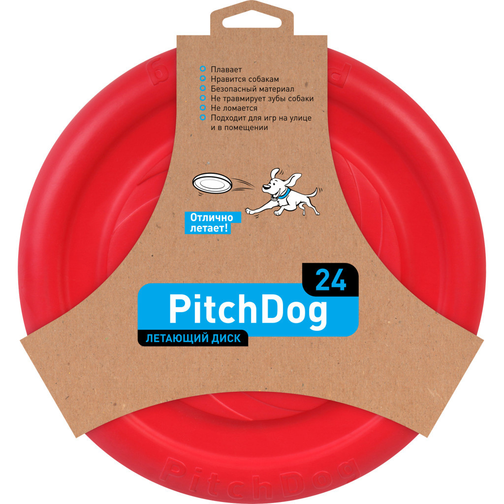Іграшка для собак Collar PitchDog тарілка для апорту d:24 см рожева (62477) - изображение 3