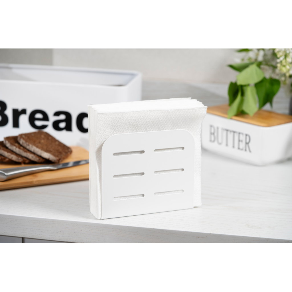 Серветниця Ardesto Midori 15х4х12.5см, метал, біла (AR0910W) - зображення 2