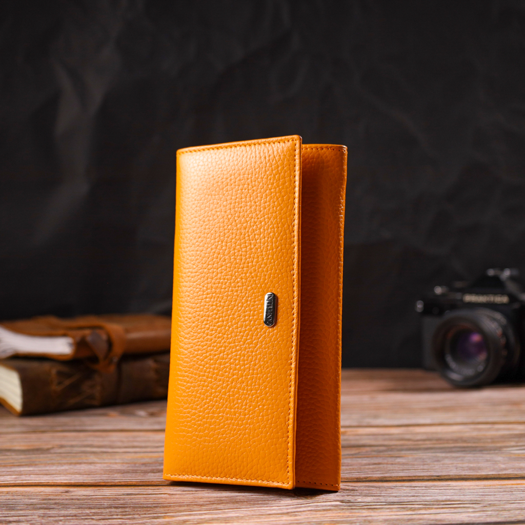 Гаманець Canpellini З натуральної шкіри Жовтий (21832) - зображення 7